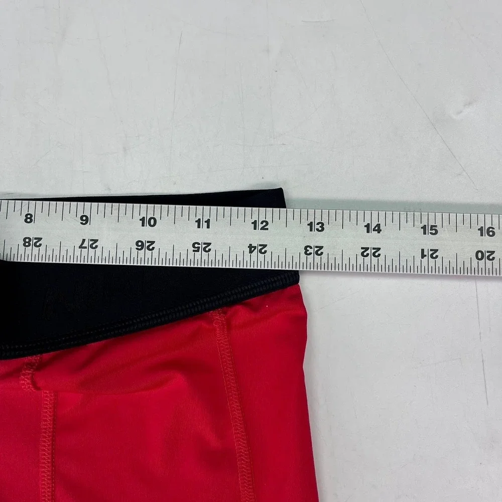 Nike Pro Dri-FIT Kids Red Compression Leggings Tight Fit Large Pockets 445591
